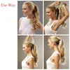 100 Brazylijski naturalny klip do włosów w ludzkich kucykach przedłużanie włosów Kinky Curly Sznurka Ponytail Afro Kinky Curly Pony Tails 1205538812