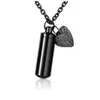 Mode-sieraden Custom Heart Shaped Cilinder Hanger Keepsakes Memorial Urn Ketting Roestvrijstalen Crematie Sieraden