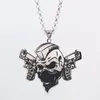 Gnayy Men hip-hop smycken svart polerat rent rostfritt stål ICP skalle un hänge halsband 4mm 30 tum Rolo Chain2347792