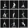 Motorcycle Racing Pendant Necklace Extreme Sport Stainless Steel Sports Jewelry Silver Gift for Motor Lover Fans New Arrival Wholesale