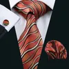 Autunno Arancione Cravatte economiche per uomo Marca Cravatta Moda Novely Active Mens Cravatta Set Accessori moda di alta qualità Cravatta Shi2598