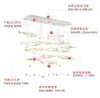 물고기 모양 수제 핸드 메이드 유리 샹들리에 램프 빛 현대적인 크리스탈 거실 장식 럭셔리 디자인 아트 샹들리에