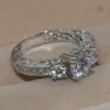 choucong Female Eternity ring 7mm 5A Zircon stone 14KT White Gold Filled Women Engagement Wedding Band Ring Sz 5-11 Gift