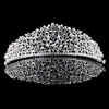 Prachtige sprankelende zilveren grote bruiloft diamanten optocht tiara's haarband kristallen bruidskronen voor bruiden haarsieraden hoofddeksel6225799