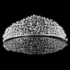 Magnifique diadème de mariage en argent scintillant, grand diadème de concours de diamants, couronnes de mariée en cristal pour les mariées, bijoux de cheveux, couvre-chef