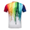 Новая мода футболка мужчины красочные картины летние топы повседневная футболка Homme Марка 3D графический футболка Футболки XXL Dropship