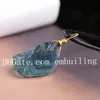 10Pcs 20mm-35mm Freeform Random Color Blue Green Purple Natural Raw Fluorite Necklace Brass Wire Wrapped Cap Colorful Rough Crystal Necklace