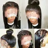 Simulation de meilleure qualité, perruques de cheveux humains Long Silk Straitement en dentelle synthétique Perruque avant avec les cheveux de bébé résistants à la chaleur aux femmes noires