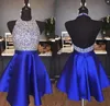 2019 Royal Blue Sparkly HomeComing платья линия Hater Backblese Bear короткое коктейльное вечернее платье для выпускного платья Abiti Da Ballo Custom