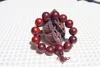 Free Shipping - lobular red sandalwood prayer beads, bracelet 20 mm. Successful men's choice.