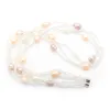 Glamour mode perle cadeau naturel perle d'eau douce ensemble de bijoux boucle magnétique cristal perle collier et bracelet en gros