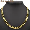Fashion Jewelry Stainless Steel Necklace 7mm Smooth Curb Cuban Link Chain For Mens Womens Gift SC27 N2055081