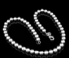 Livraison gratuite avec numéro de suivi Meilleur NOUVEAU 925 ARGENT STERLING 4MM 6MM 8MM 10MM Sliver Solid Ball CHAÎNES RONDES COLLIERS BIJOUX HJ189