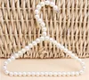 White Pearl Pet Clothes Rack Teddy Dog Clothes Hangers Pearl Hangers voor Baby Infant Fashion Pearl Hanger SN453