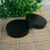 Matte Black Empty Blusher Round Eyeshadow Case Lipstick Pressed Container Cosmetic Powder Compact Packing Box F455