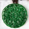 Burma jadeite with hollow out green jade brand/Send jade necklace