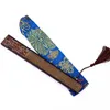 Ventaglio pieghevole a mano in stile antico cinese antico a forma lunga sacchetto di immagazzinaggio stringa borsa disegno decorativo caso di copertura regalo decorativo jc-369