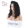 Evermagic dentelle avant perruques de cheveux humains pour les femmes brésilienne vierge cheveux corps vague partie latérale pré plumé avec des cheveux de bébé