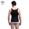 Wechery Men Slimming Vest Body hot Shaper for Man Abdomen Thermo Tummy Shaperwear tops Waist Control Tops Girdle Shirt S-2XL