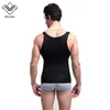 Wechery Mannen Afslanken Vest Body Shaper voor Man Buik Thermo Tummy Shaperwear tops Taille Controle Tops Gordel Shirt S-2XL238D