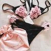 Donne Halter Flower 2pcs Bikini Summer Beach Costumi da bagno Abbigliamento Reggiseni Set Slip Biancheria intima