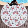 Toalla de playa redonda de microfibra de 150 cm Toallas de borla súper absorbentes suaves y gruesas Toallas de baño de playa con estampado de flamenco Toallas 10 diseños