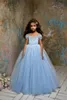 Конкурсное платье Золушки Pentelei, спагетти с открытыми плечами, расшитое бисером детское платье принцессы с цветочным узором для девочек, платья на день рождения