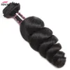 ishow 3pcs 페루 버진 머리카락 확장 여성들을위한 Wefts 모든 연령대 느슨한 웨이브 브라질 직조 번들 자연 색 8-28inch