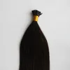 100g Straight Human Pre Bonded Fusion Hair Natural Color I Tip Stick Keratin Double Drawn Remy Hair Extension