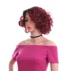 Short Curly Wigs Lace Front Wig Side Part Natural Black Synthetic for Black Women Trendy Hair