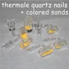 New Quartz Thermal Banger 25mm OD with Thermochromic Bucket Double Tube Banger Nail color changing quartz banger For Oil Rig Glass Bong