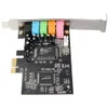 Freeshipping PCI-E 5.1 ​​Ljud 6 Port Sound Card CMI8738 Cinema Stereo Surround Sound Card