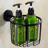black Stainless steel Bathroom Shower Room Toilet Paper Basket Holder Round Tissue Rack Shelf Wall Mounted accessories204j
