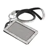 Bling Rhinestone Crystal Neck Lanyard Strap Custom Lanyard med Vertical Pu ID Card Badge Holder för iPhone X Xs 8 7 6 Plus för SA3406671