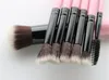 Makyaj Fırça Seti 10 adet Pembe Siyah Kozmetik Göz Vakfı BB Krem Pudra Allık Kabuki Fırça Seti Makyaj Fırçalar araçları