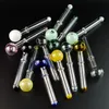 Hot Water Pipe Colorful Pyrex Glass Oil Burner Pipes Mini Small Handful Dab Rigs Nail Pipe Smoking Accessories DHL