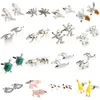 Boutons de manchette animaux de mode, 10 paires, grande Promotion, dinosaure, Crocodile, Scorpion, mouton, kangourou, tortue, Gecko, cochon, chien, aigle, bijoux