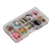 100 Pcs 10 Random Color French False Nail Acrylic Gel Nail Art Tips Half With Box Salon 1 Set Kit