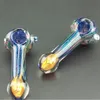 glass smoking pipe fluorescent tobacco pipe tobacco Hand Pipes pyrex colorful spoon glass water pipe Smoking Accessories