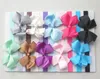 100pcs 3" baby grosgrain ribbon hair bows headband accessories kids bows flower Baby Elastic Headbands soft stetch hair bands SG8501