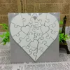 Mode BRICOLAGE Blanc Sublimation MDF puzzle coeur Rond Carré Pour La Chaleur Transfert De Chaleur presse Machine décoration Cadeau 2018