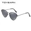 Toyearn خمر مثير السيدات القط العين النظارات النساء الأزياء واضح الأحمر نظارات معدنية إطار نظارات الشمس للإناث uv400