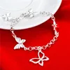 Hög quatity! Butterfly armband Sterling Silver Pted Armband SPB537; High Quatity Fashion Men and Women 925 Silver Charm Armband4270687
