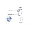 JewelryPalace Classique 1ct Ovale Naturel Ciel Bleu Topaze Bague 100% Réel 925 Bagues De Fiançailles En Argent Sterling pour Femmes Fine Jewelry Y1892705