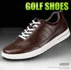 Mannen Golfschoenen Lederen Ademend Ultra Lichtbruin Waterdichte Sneakers Sport Golfschoenen voor Mens Gratis verzending