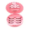 Nieuwe 1pc Acryl Leuke Boog Valse Wimpers Oog wimpers Opbergdoos Make-up Cosmetische Mirror Case Organizer