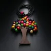 Regenbogen-Holzperlen-Anhänger-Halskette, handgefertigt, Baum des Lebens, modische Boho-Ethno-lange Statement-Halsketten, Schmuck für Frauen, Geschenk