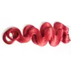 18" 20" 22" 24" Tape In Remy Human Hair Extensions 40pcs Red Body Wave Skin Weft Hair On Adhesive Seamless Hair 100g