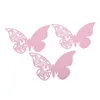 DIY Butterfly Place Escort Weinglas Tasse Papierkarte für Hochzeit Party Home Dekorationen Weiß Blau Rosa Lila Namenskarten