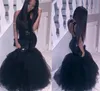 Black Girl Sirena Sequined African Prom Dresses Abiti da sera Plus Size Long Sexy Backless Guaina Abiti a buon mercato Vestito da ritorno a buon mercato